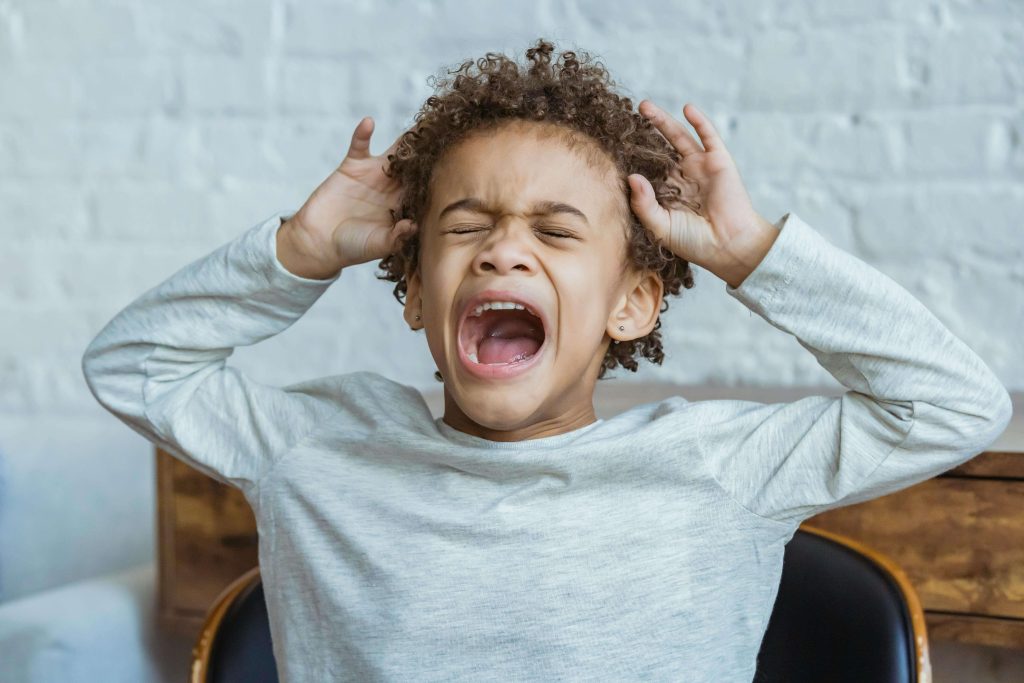 Anxious child screaming. Helping anxious children understand what they can control.